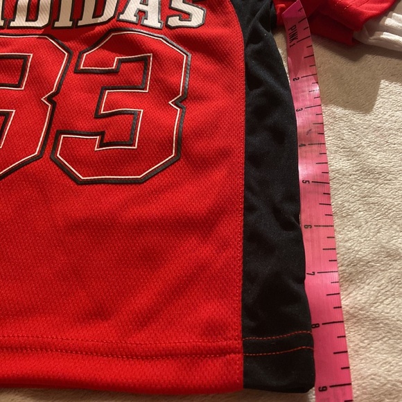 BUNDLE DISCOUNTS! 12 mo Adidas 33 sports jersey with cotton sleeves - Picture 11 of 11